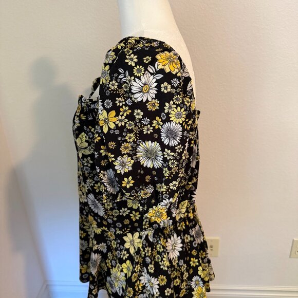 City Chic CCX Daisy Peplum Corset Top - Picture 4 of 5